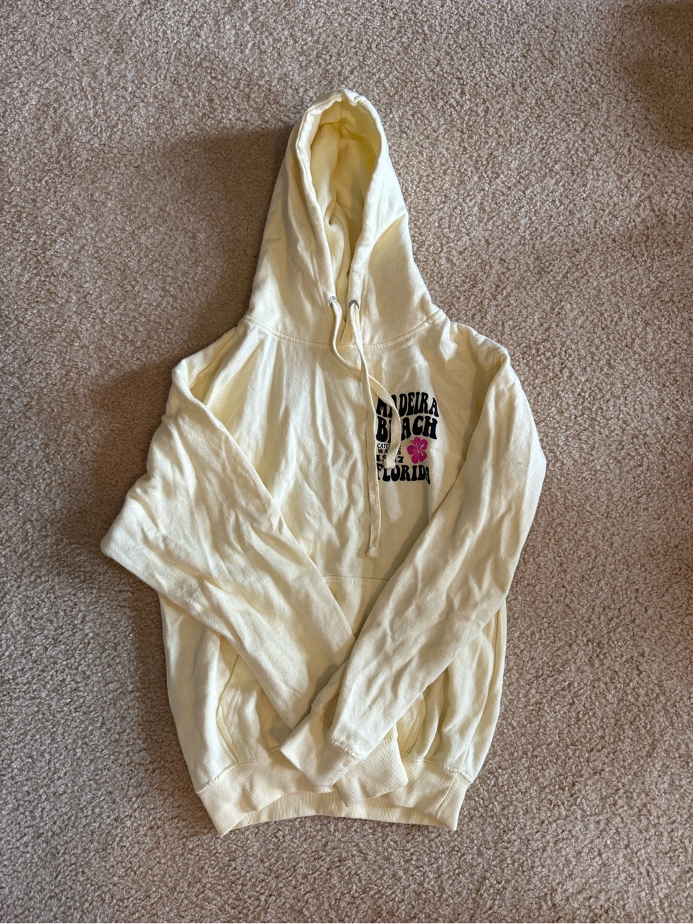 Madeira Beach Florida Butter Yellow Hoodie with Graphic